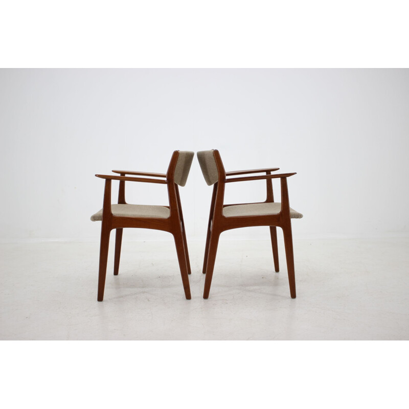 Paire de fauteuils vintage en teck Danemark 1960s 
