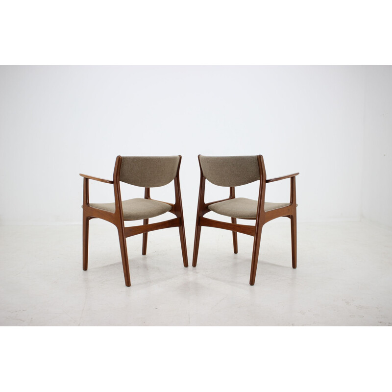 Set of 2 vintage side chairs in teak Denmark 1960s 