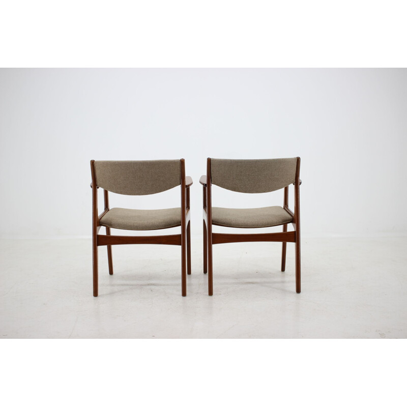 Set of 2 vintage side chairs in teak Denmark 1960s 