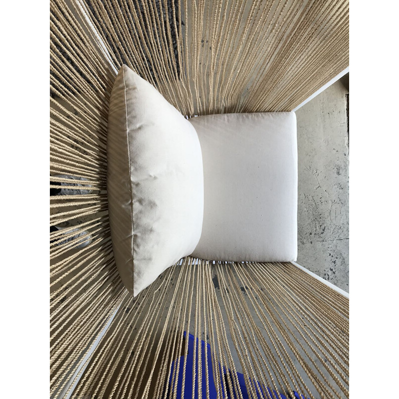 Fauteuil vintage de Filipi Sema en fibre et métal blanc