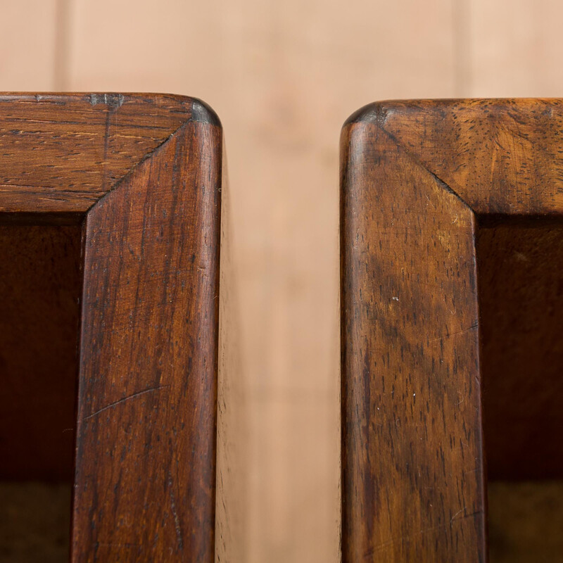 Pair of vintage indoor planters for Salin Mobler in rosewood 1960s 