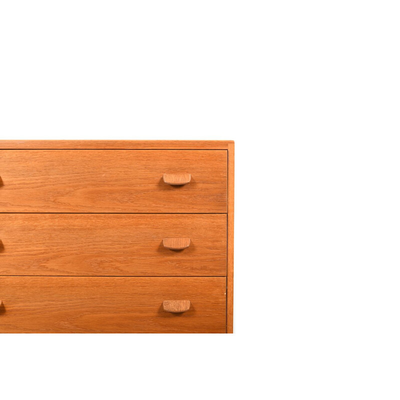Vintage danish tallboy chest Model F17 by Poul Volther in oak