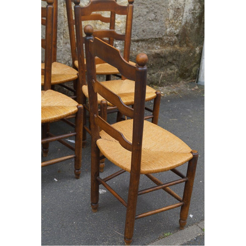 Set of 6 vintage chairs 1950