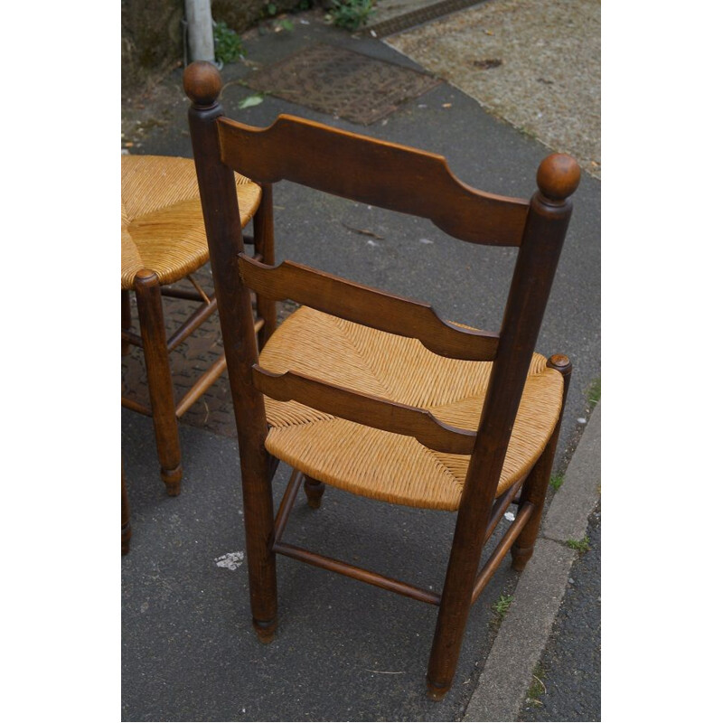 Suite de 6 chaises vintage 1950