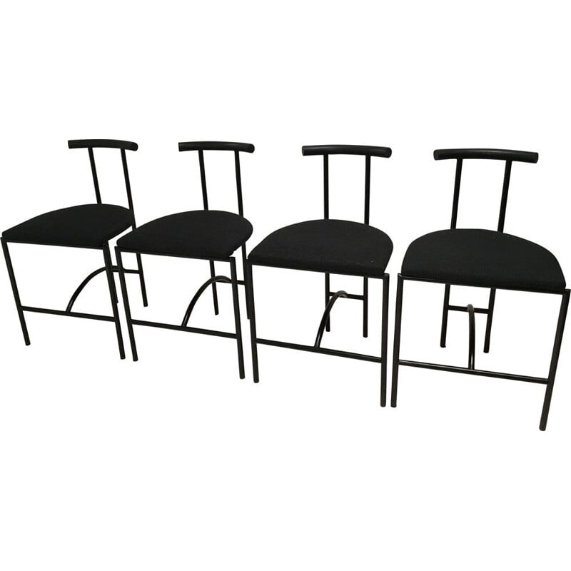 Set of 4 vintage dining chairs Tokyo by Rodney Kinsman for Bieffeplast, 1980s