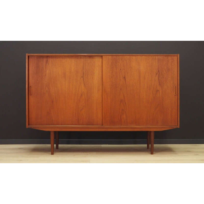 Vintage danish highboard in teakwood 1970s