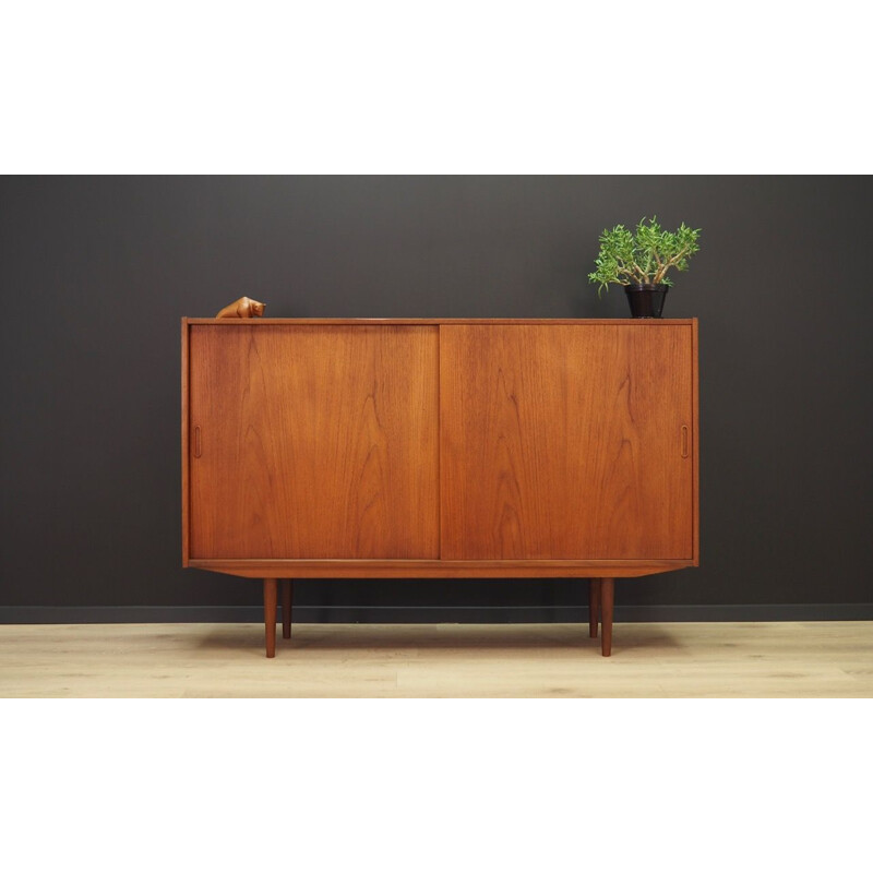 Vintage danish highboard in teakwood 1970s