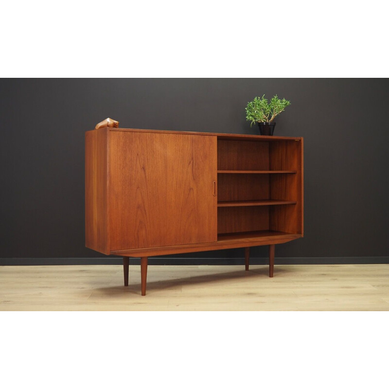 Vintage danish highboard in teakwood 1970s