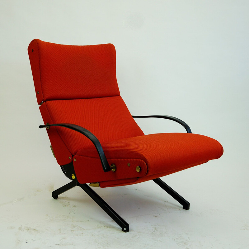 Vintage lounge chair P 40 by Osvaldo Borsani for Tecno Italy 1950s