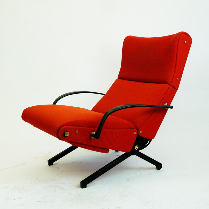 Fauteuil lounge vintage P 40 par Osvaldo Borsani pour Tecno Italie 1950s