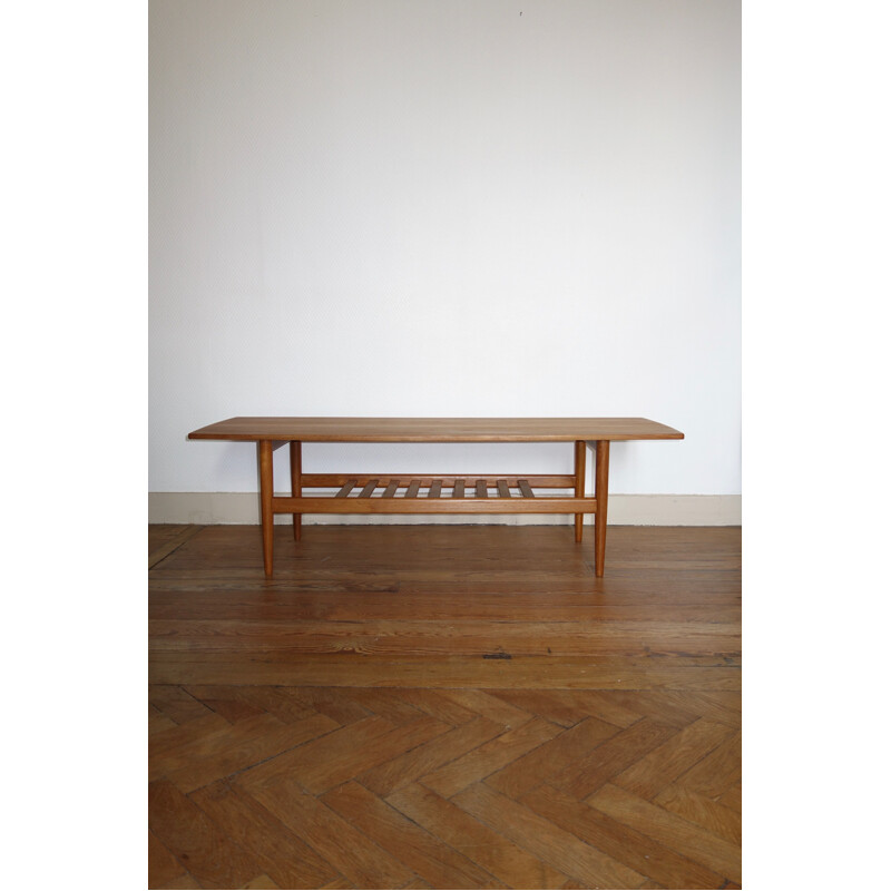 Vintage coffee table model Groningen in teak Scandinavian Samcom 1960s