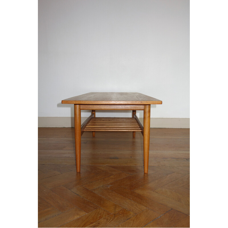 Vintage coffee table model Groningen in teak Scandinavian Samcom 1960s