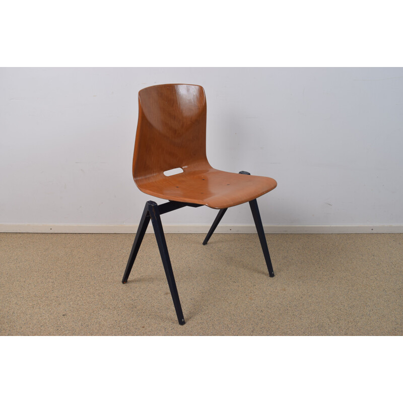 Chaise vintage S22 structure bleue par Galvanitas 1970s