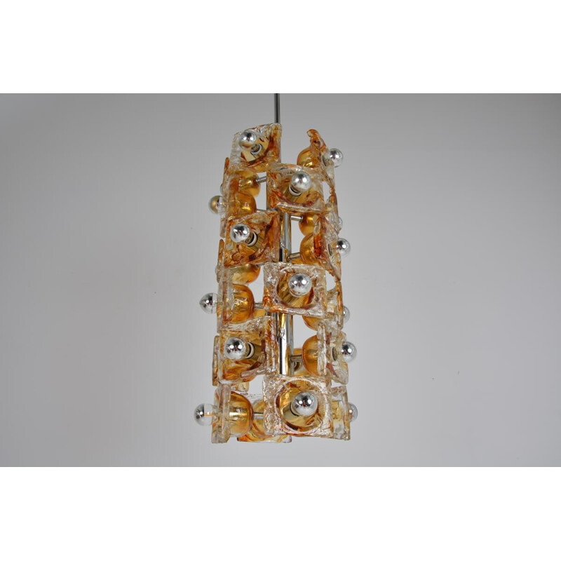 Large vintage chandelier Mazzega Italy 1970s