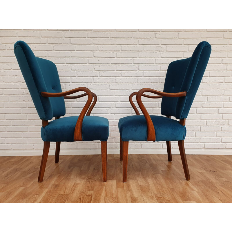 Paire de fauteuils vintage modèle 32 par Alfred Christensen pour Slagelse Møbrlværk, Danemark 1960s