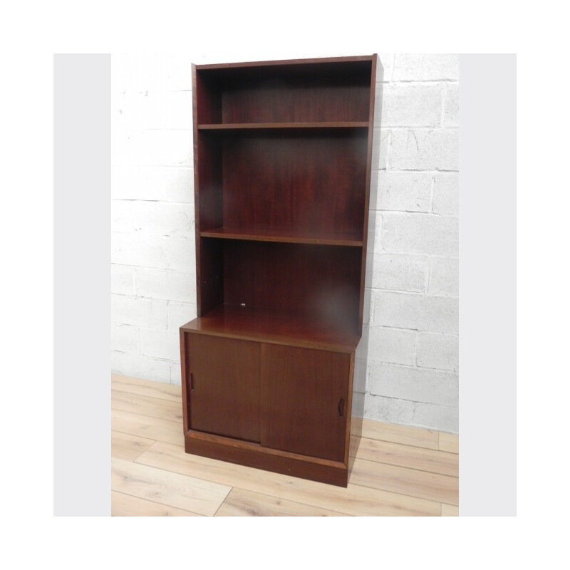 Scandinavian bookcase and sideboard in mahogany, Gunni OMANN - 1970s