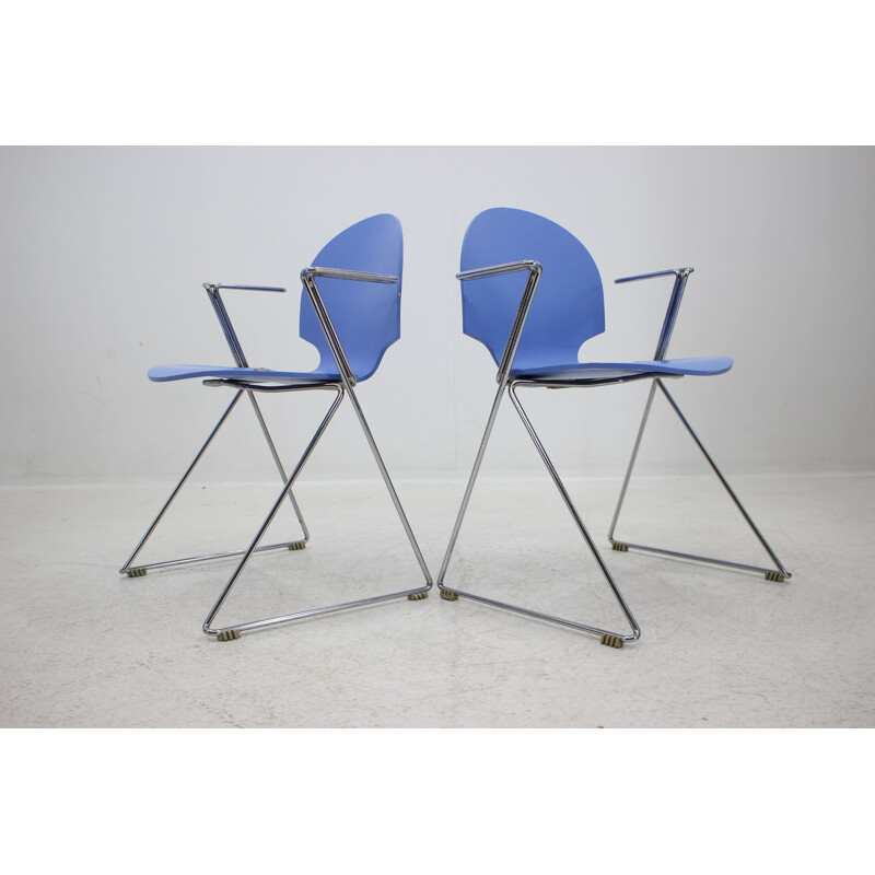 Set of 2 vintage chairs Fritz Hansen, Denmark, 1980s