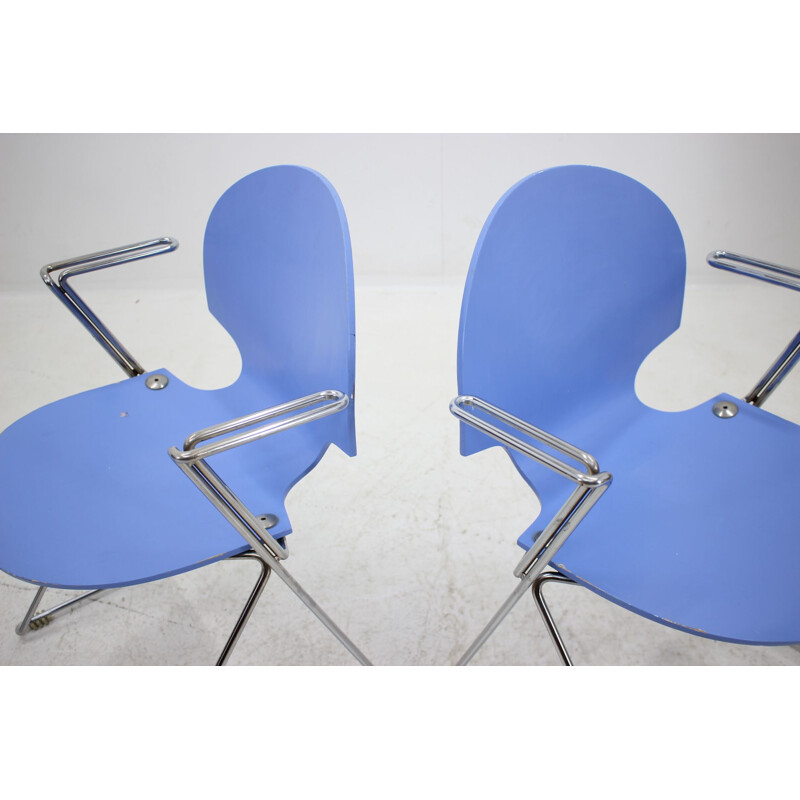 Set of 2 vintage chairs Fritz Hansen, Denmark, 1980s