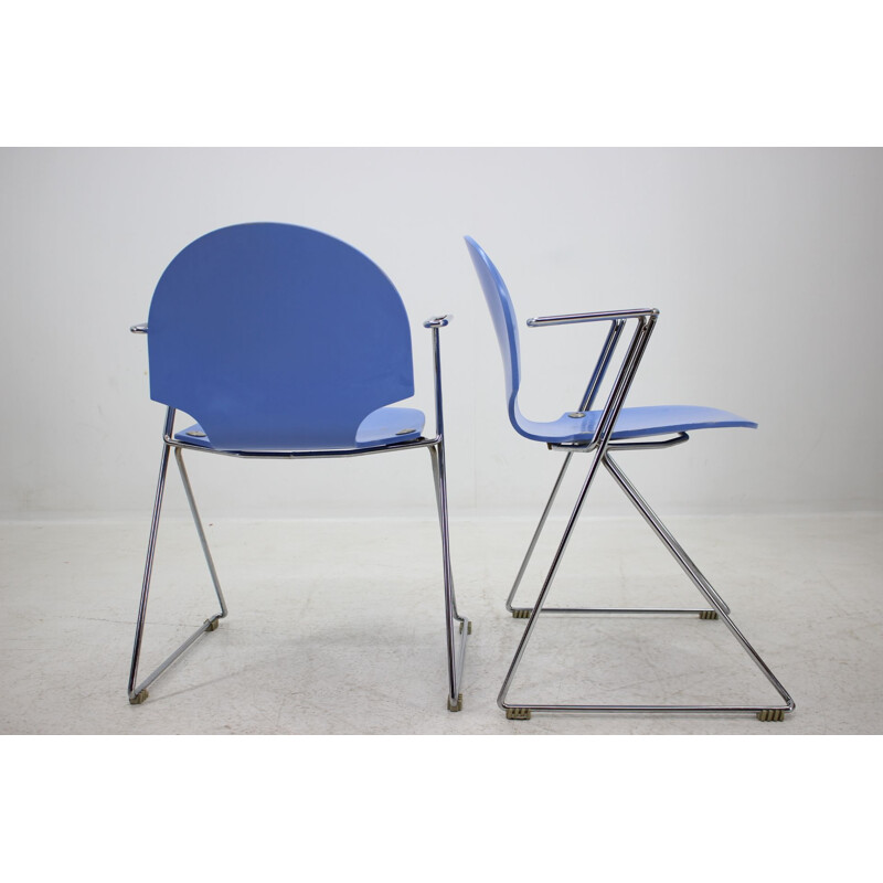 Set of 2 vintage chairs Fritz Hansen, Denmark, 1980s