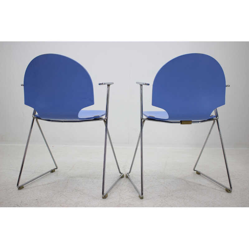 Set of 2 vintage chairs Fritz Hansen, Denmark, 1980s