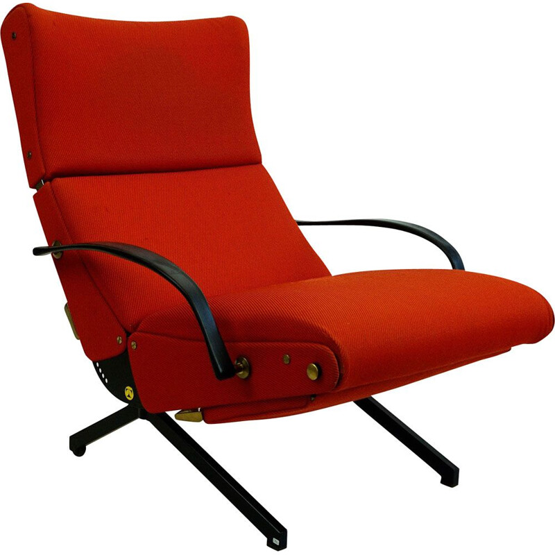 Vintage lounge chair P 40 by Osvaldo Borsani for Tecno Italy 1950s