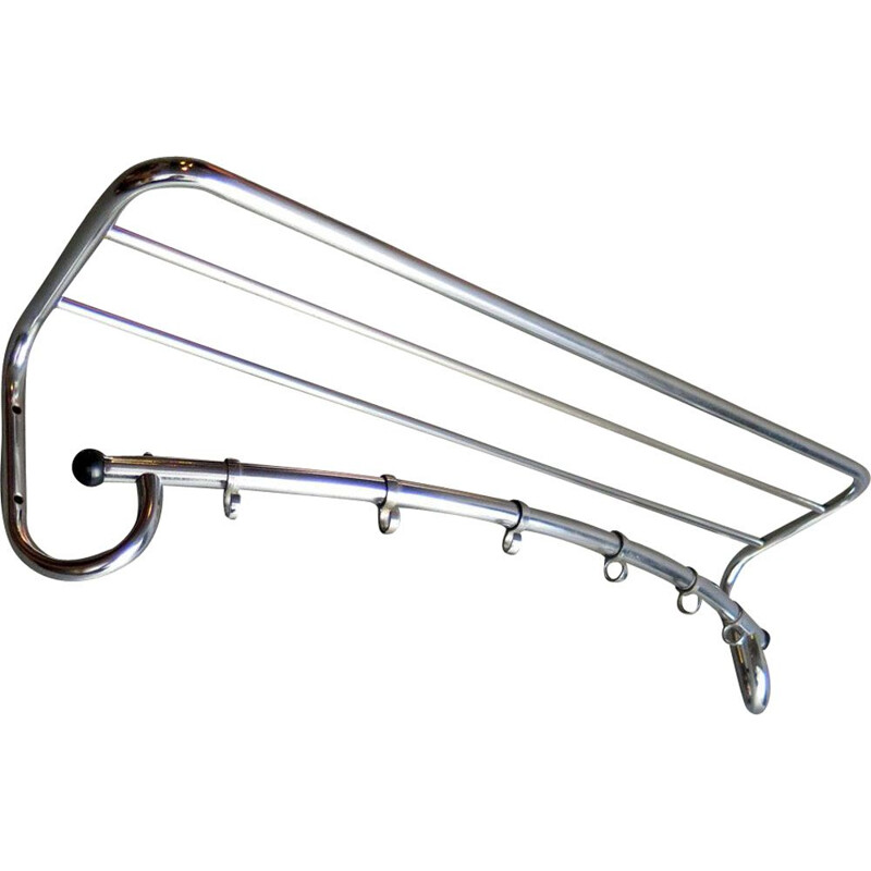 Vintage coat rack in chrome metal 1950s