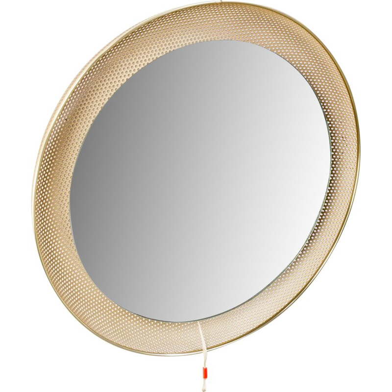 Vintage Mathieu Matégot illuminated mirror for Artimeta