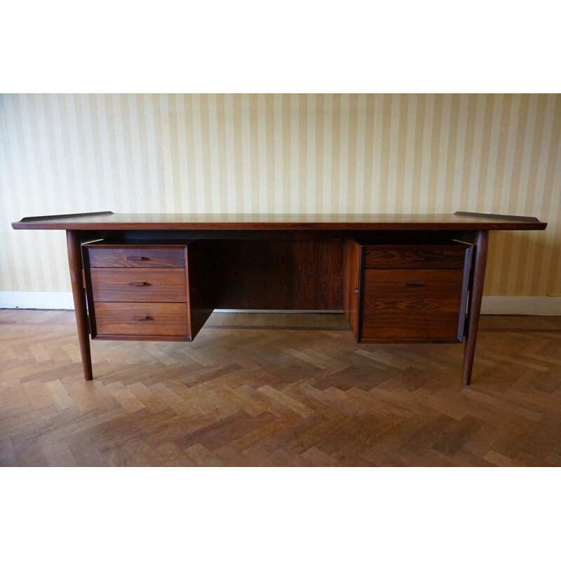 Vintage danish Executive Desk for Sibast in Rio rosewood 1960s
