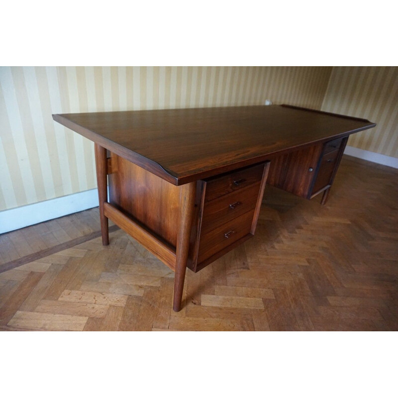 Vintage danish Executive Desk for Sibast in Rio rosewood 1960s