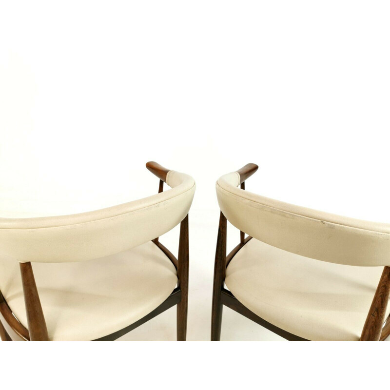 Paire de chaises Cow Horn en palissandre par Johannes Andersen