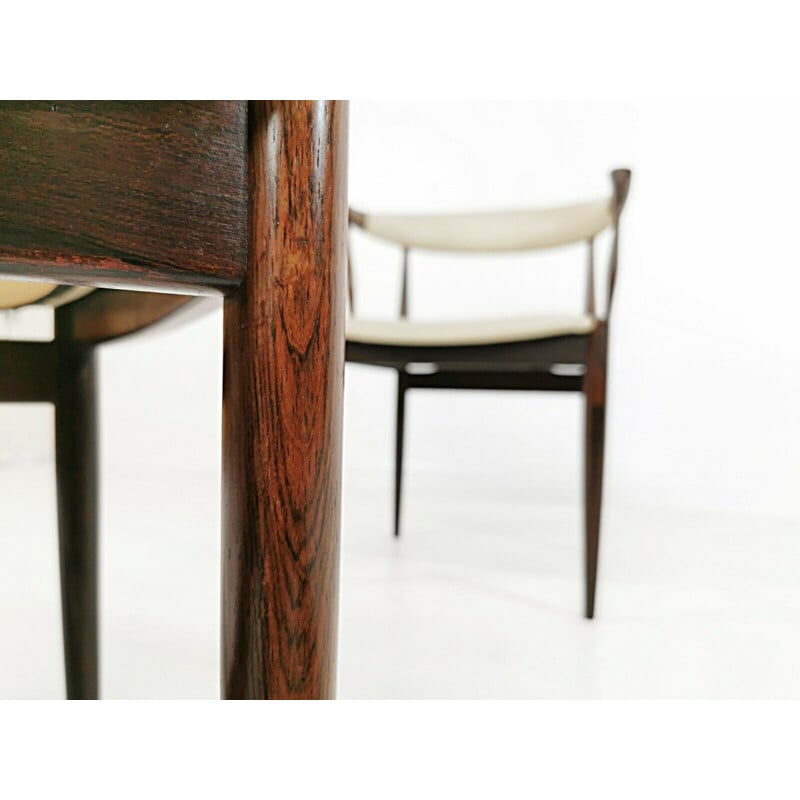 Pair of Cow Horn chairs in rosewood by Johannes Andersen