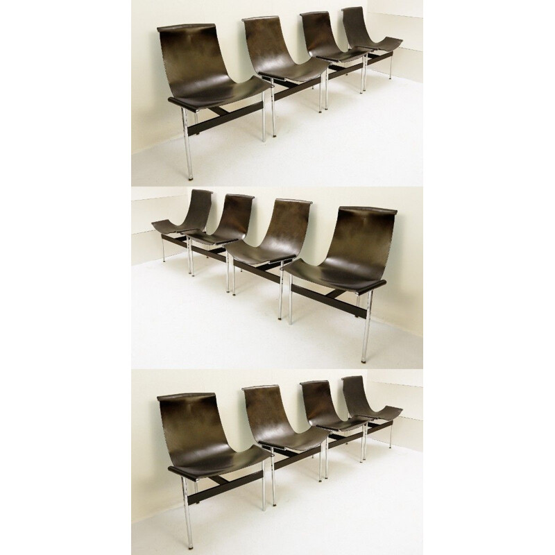 Set of 12 T chairs by Douglas Kelly, Ross Littell and William Katavolos