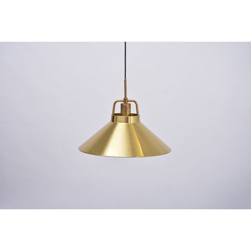 Vintage Danish brass pendant lamp by Lyfa