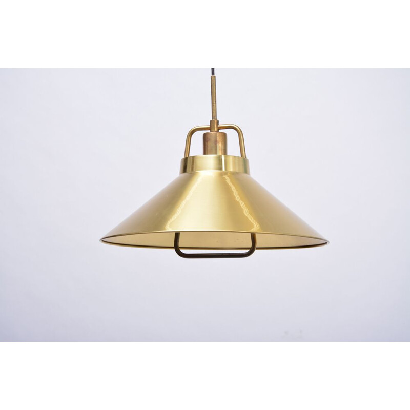 Vintage Danish brass pendant lamp by Lyfa