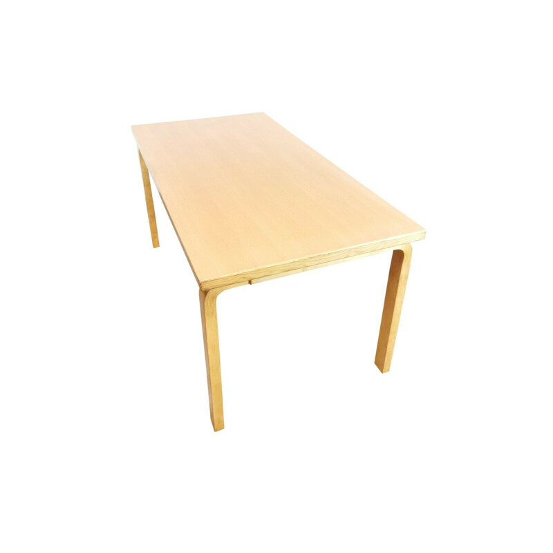 Vintage dining table by Alvar Aalto for Artek, birch, 1950