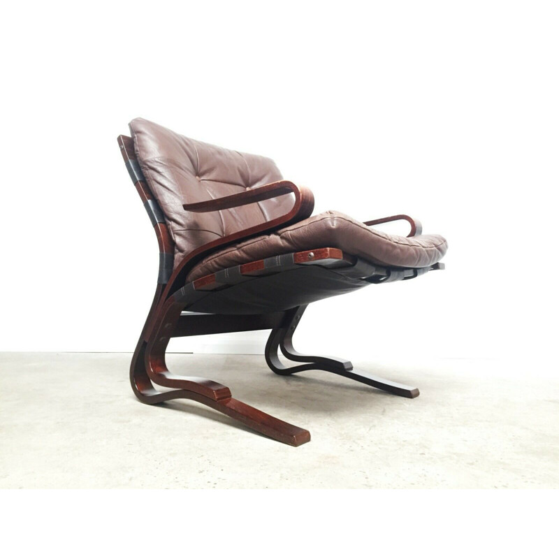 2 Oddvin Rykken Vintage Lounge Chairs in Rosewood and Leather, 1970