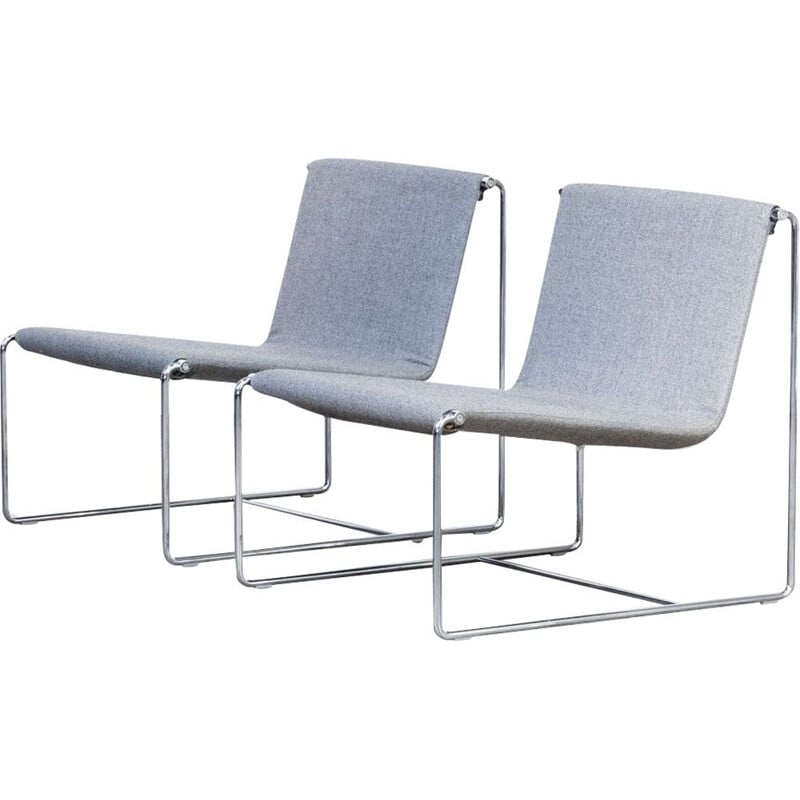 Set of 2 vintage Emilio Nanni drop lounge chairs for Zanotta