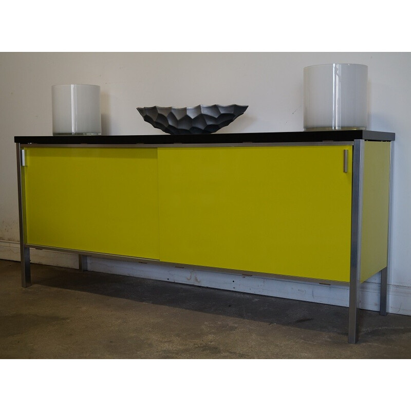 Vintage black and green sideboard - 1960s