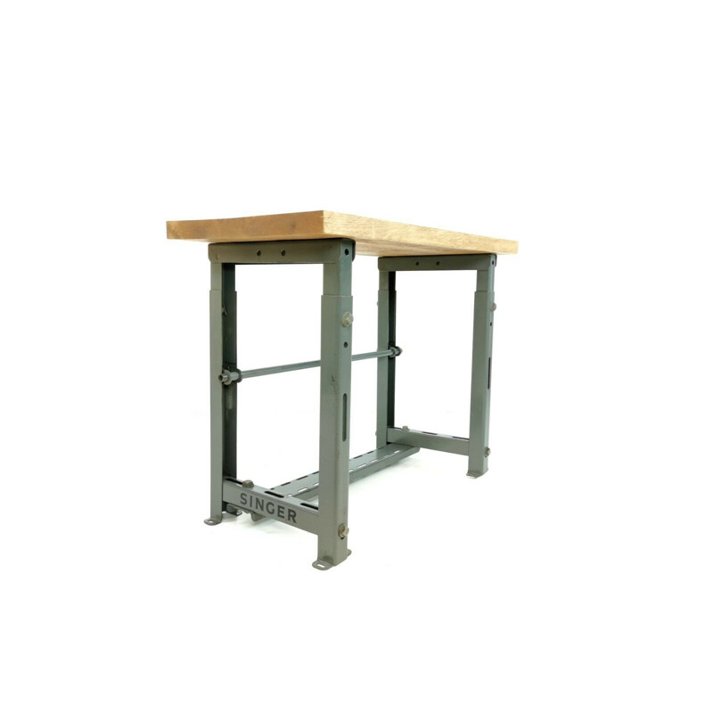 Vintage Industrial Engineers Machinists Desk Table - Singer Manufacturing company, 50'