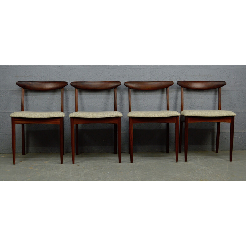 Set of 4 vintage teak dinning chairs