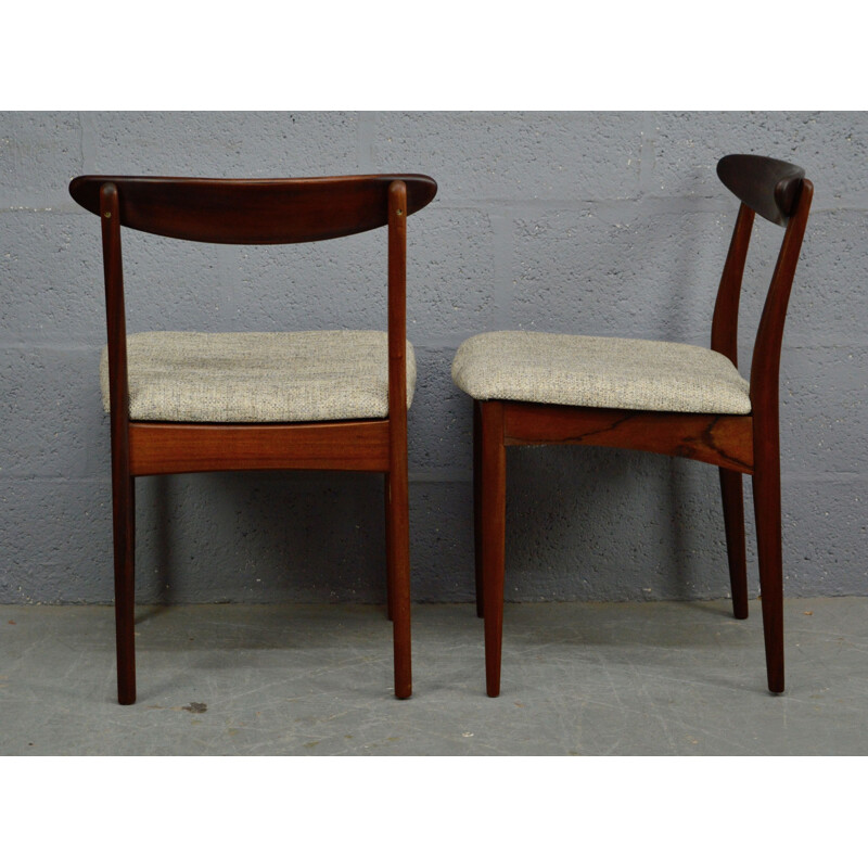 Set of 4 vintage teak dinning chairs