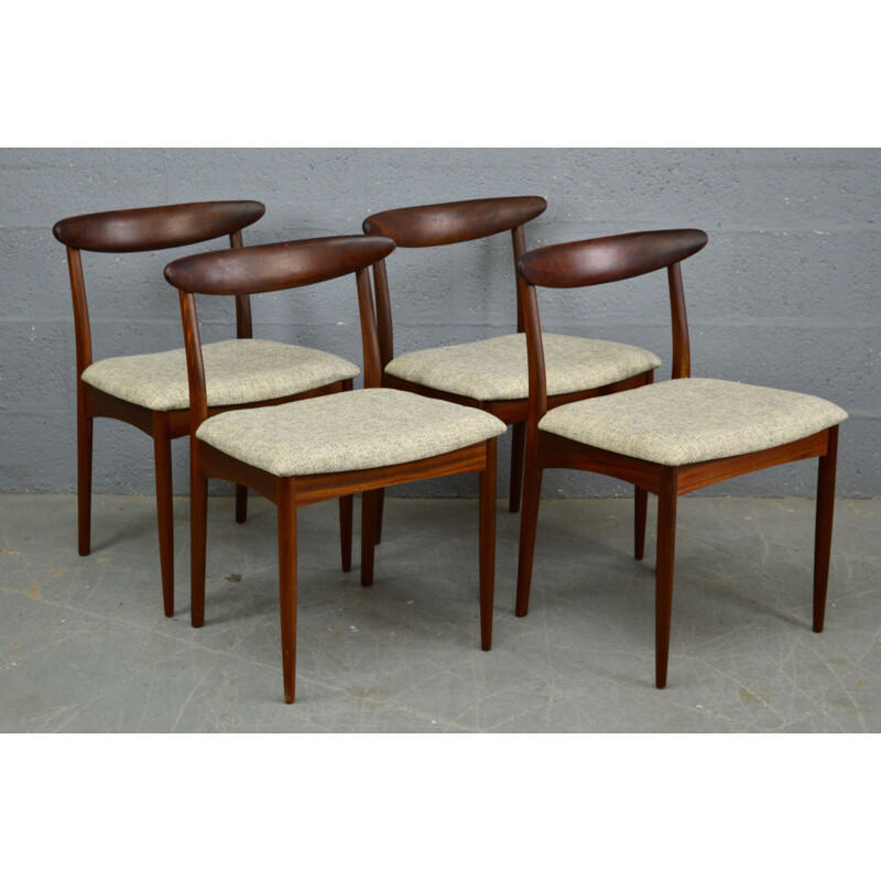 Set of 4 vintage teak dinning chairs