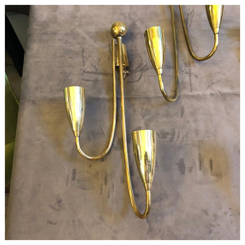 Vintage italian sconce in brass 1950s