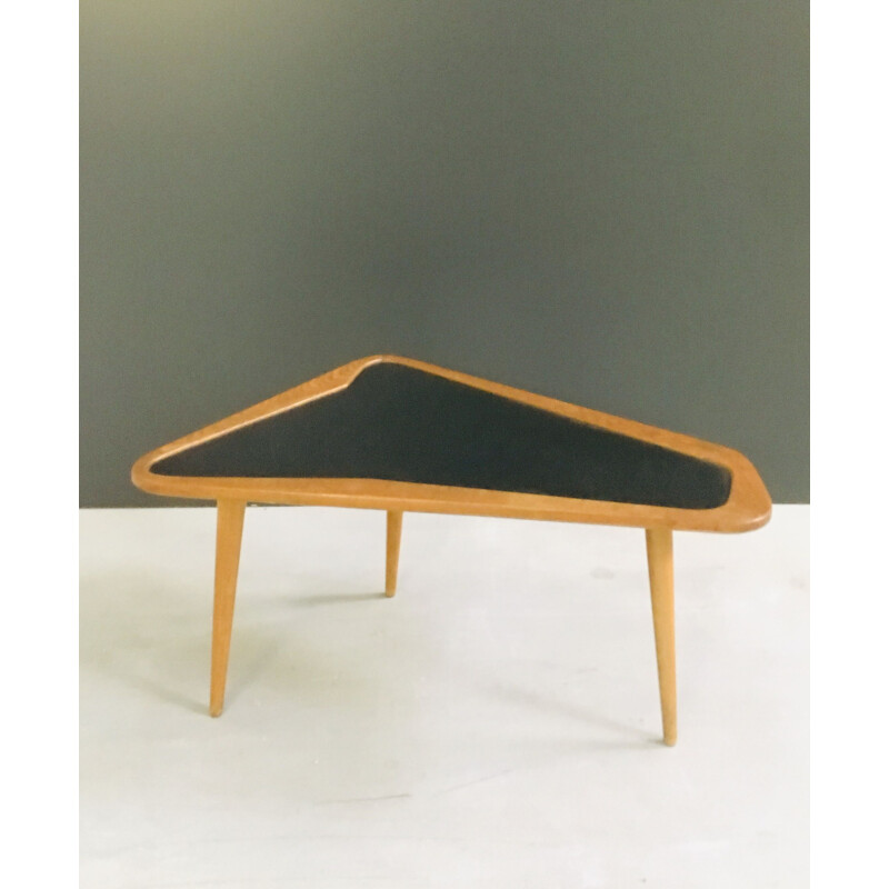 Vintage coffee table for Castalanetta in wood and formica 1950