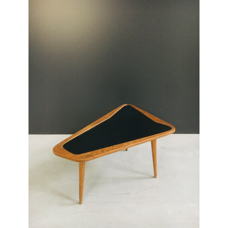 Vintage coffee table for Castalanetta in wood and formica 1950