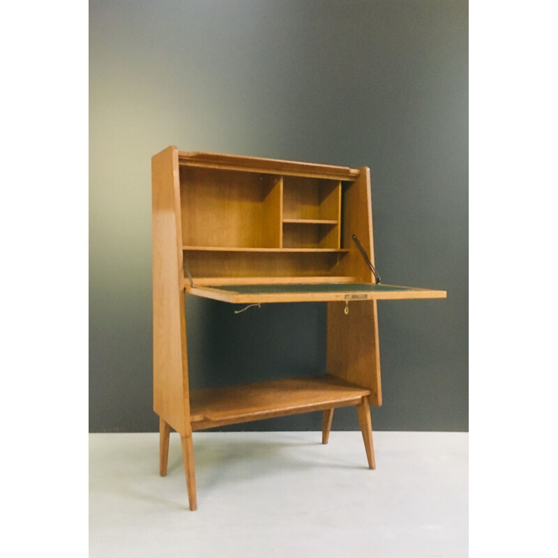 Vintage Dakar writing desk for ABC in solid oak 1950