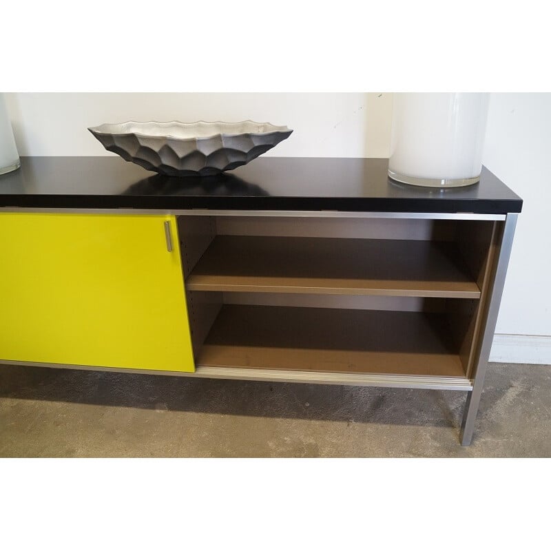 Vintage black and green sideboard - 1960s