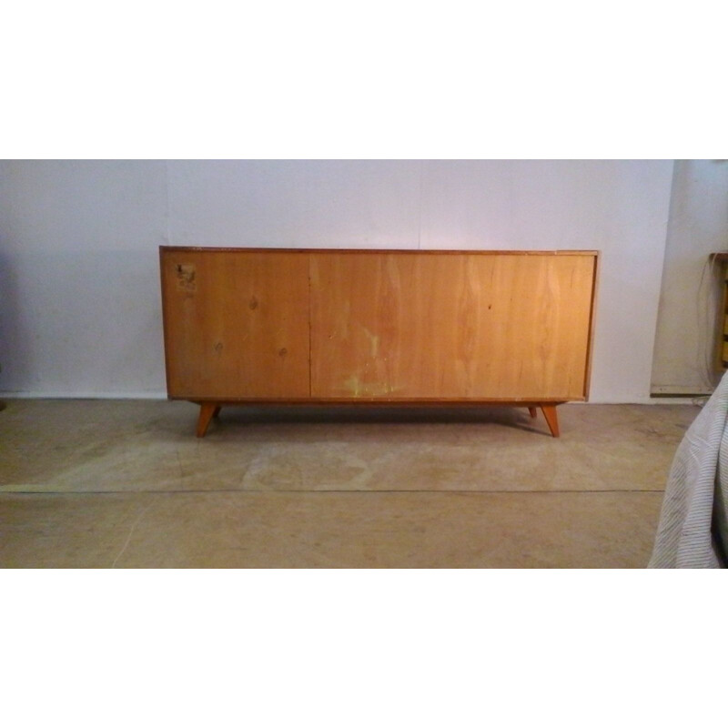 Credenza vintage di Jiří Jiroutek in rovere e plastica 1960