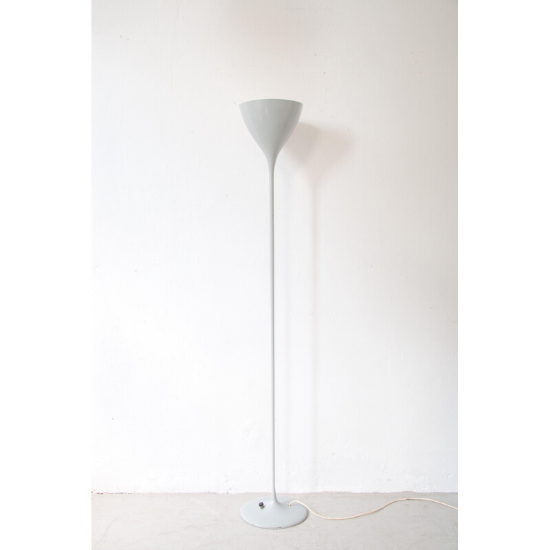 Lampadaire vintage pour B.A.G. Turgi en acier gris 1960