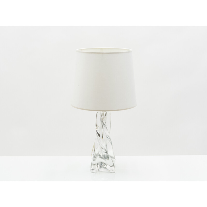 French vintage lamp for Daum in crystal 1960